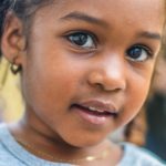 Girl with pierced ears